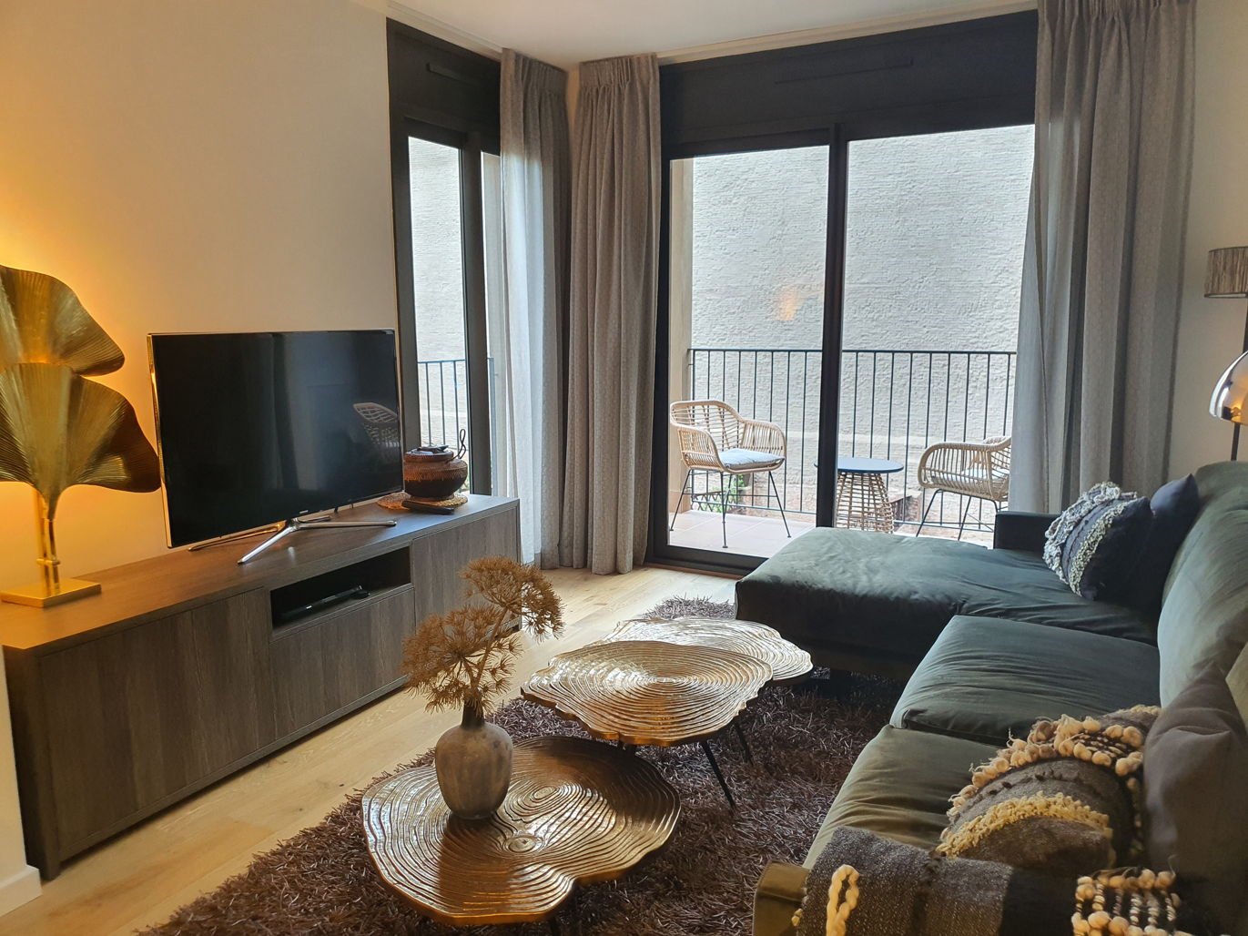 Living room and balcony