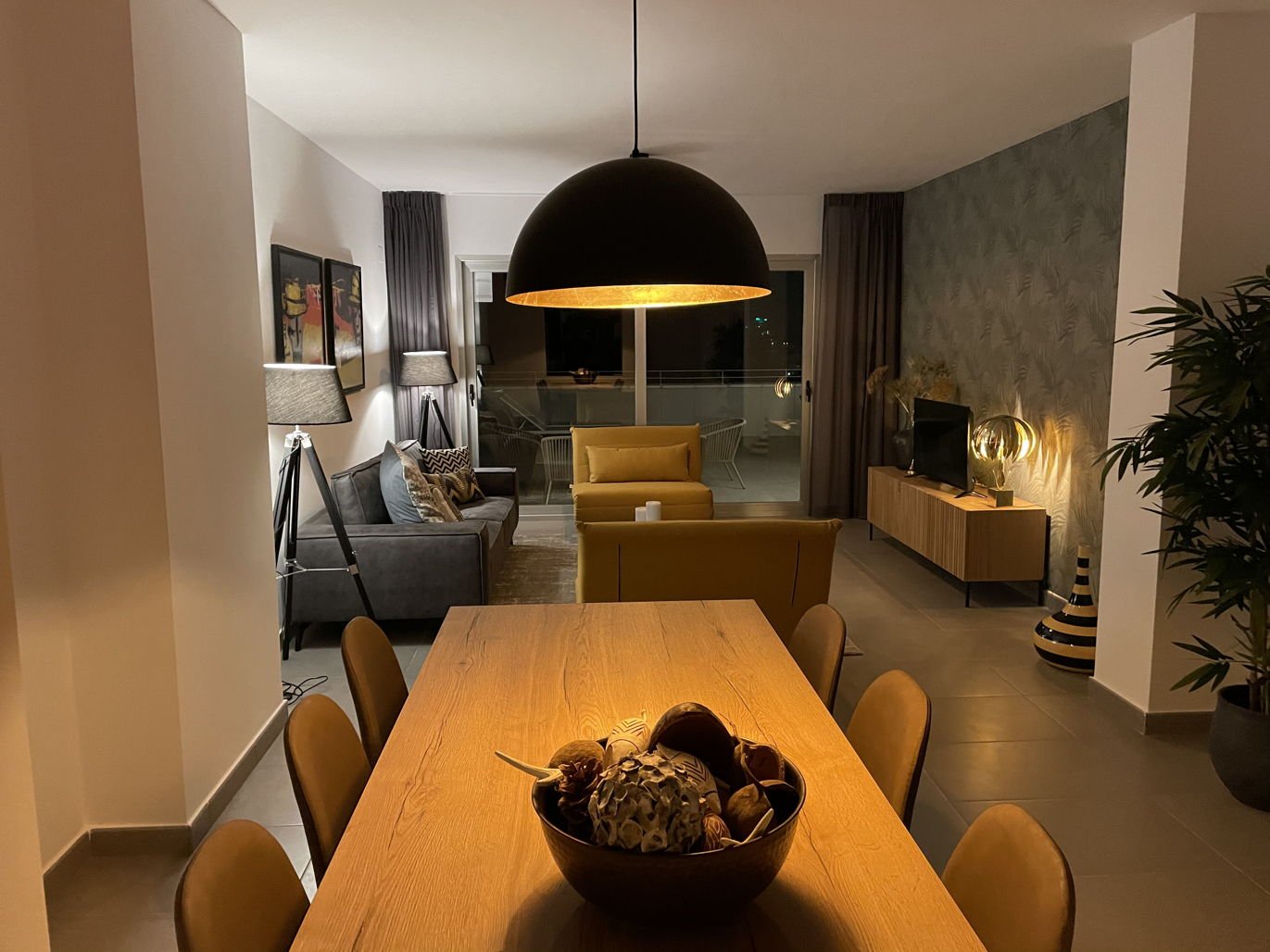 Dining room at night